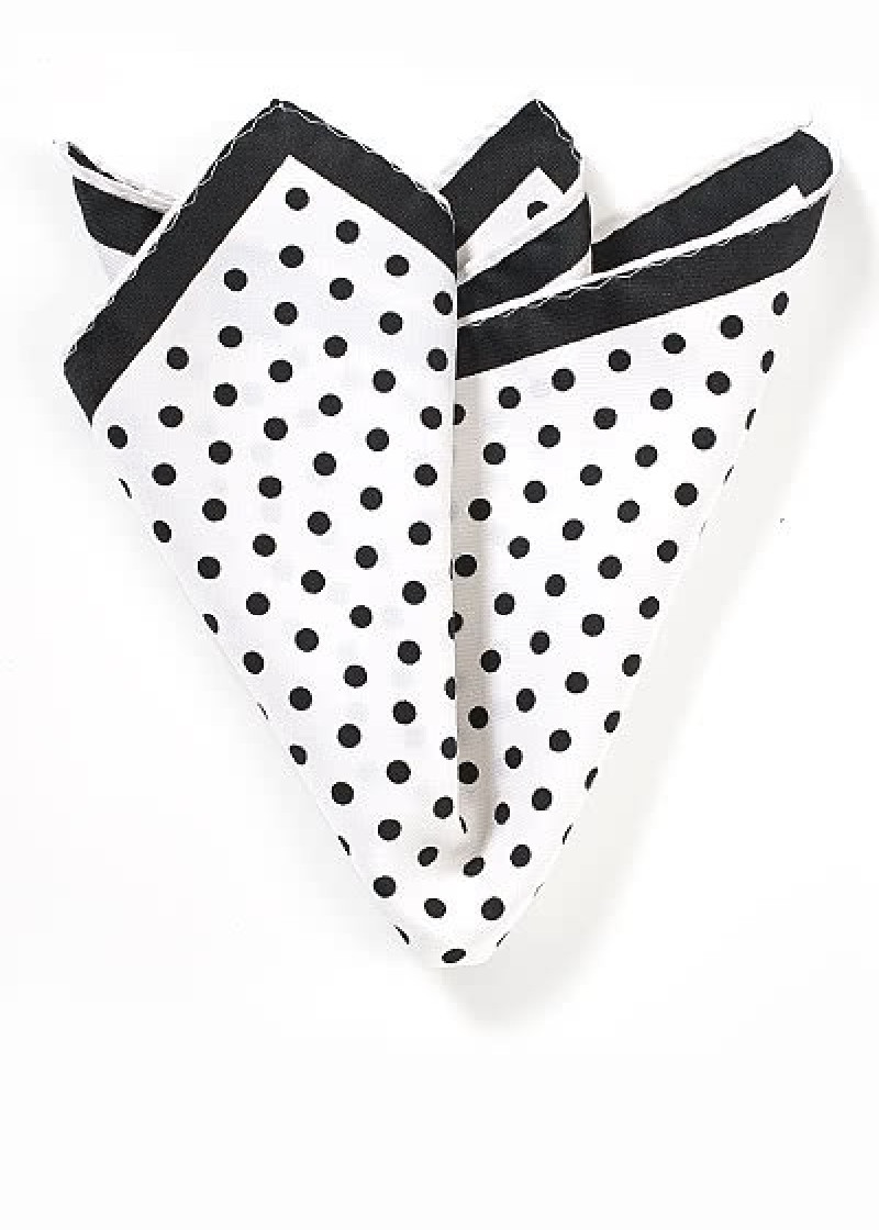 Fazzoletto a pois grandi bianco nero