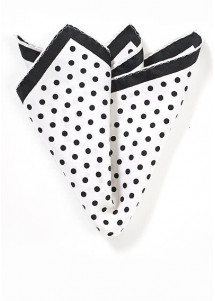 Fazzoletto a pois grandi bianco nero