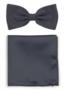 Set papillon grigio scuro: papillon con...
