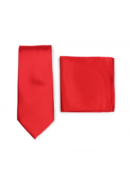 Set di cravatte aus dem gleichen Stoff und Farbe