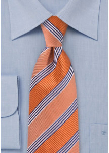 Krawatte gestreift orange