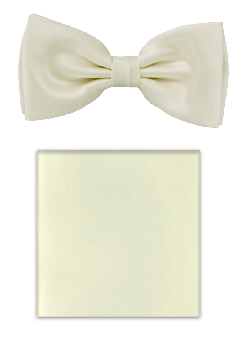 Set di papillon da uomo color vaniglia