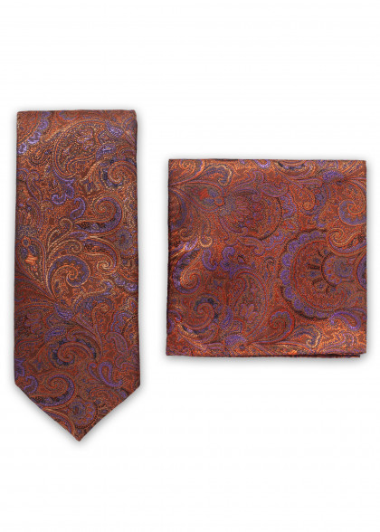 Set di cravatte aus dem gleichen Stoff und Farbe