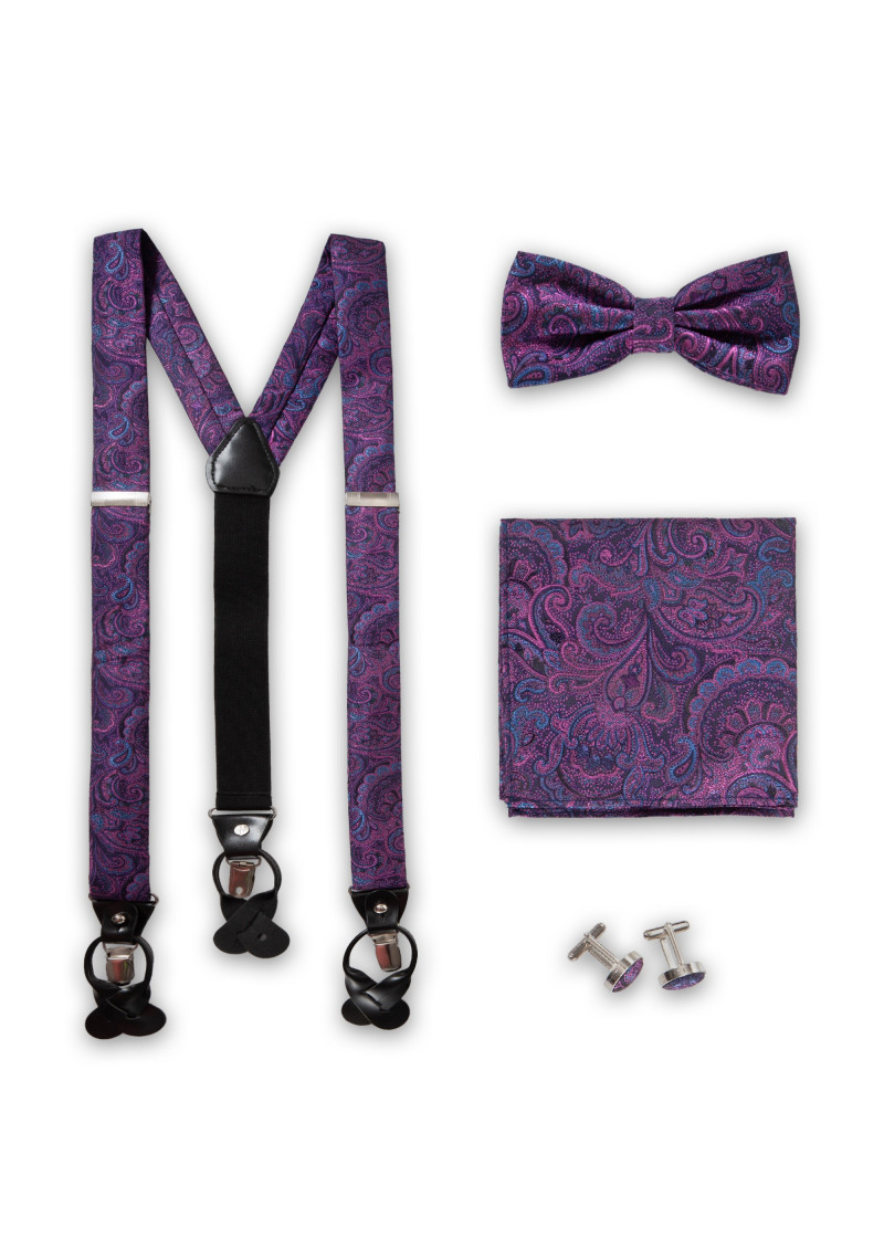 Set di bretelle di alta qualità con motivo paisley