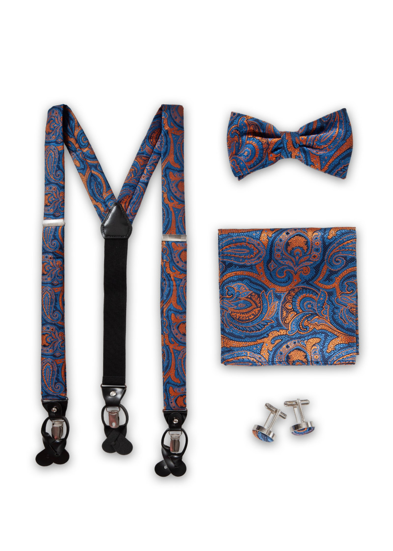 Set di bretelle di alta qualità con motivo paisley