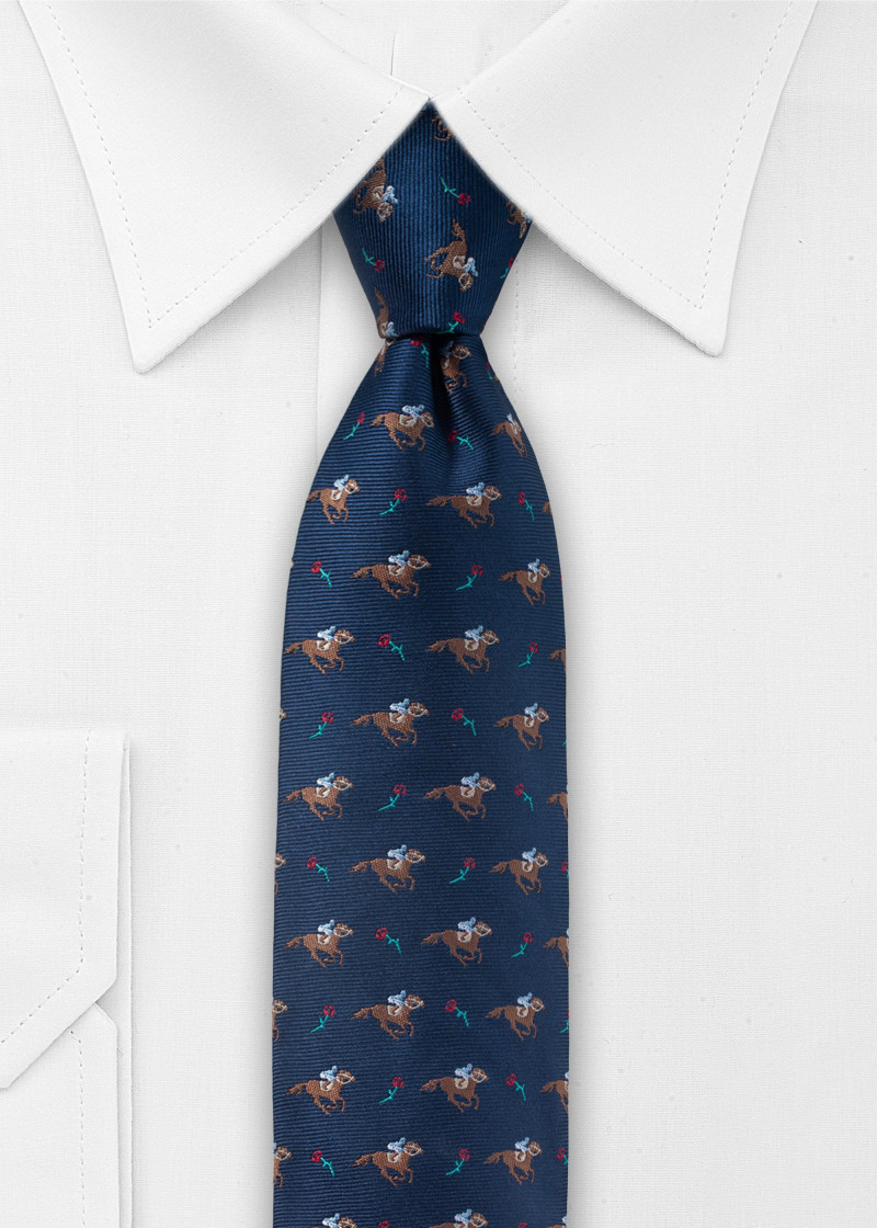 Cravatta con motivo equestre