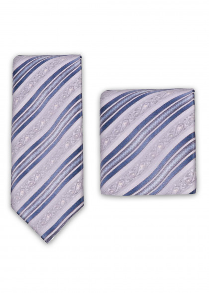 Set di cravatte aus dem gleichen Stoff und Farbe