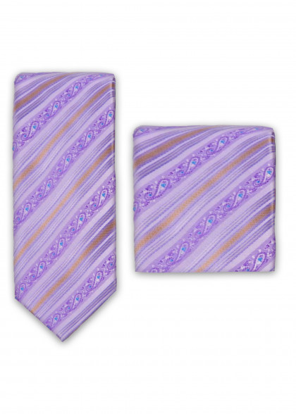 Set di cravatte aus dem gleichen Stoff und Farbe