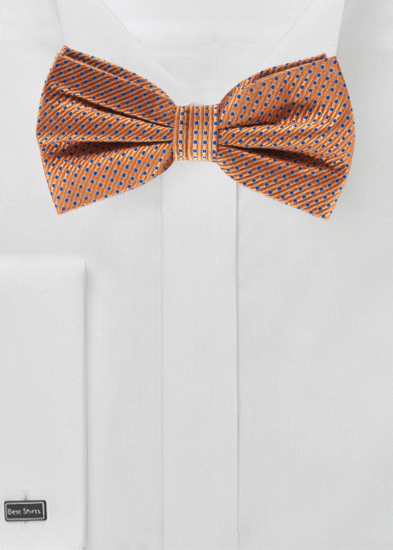 Papillon con motivo waffle arancione