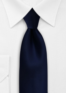 Cravatta in raso blu navy