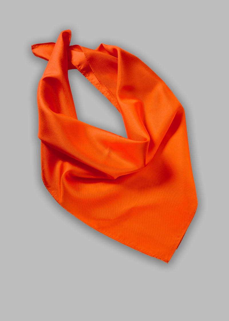 Sciarpa di seta arancione monocromatica