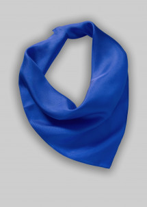 Sciarpa da donna in seta blu reale unicolore