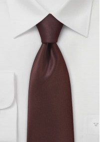 Krawatte einfarbig Poly-Faser rotbraun