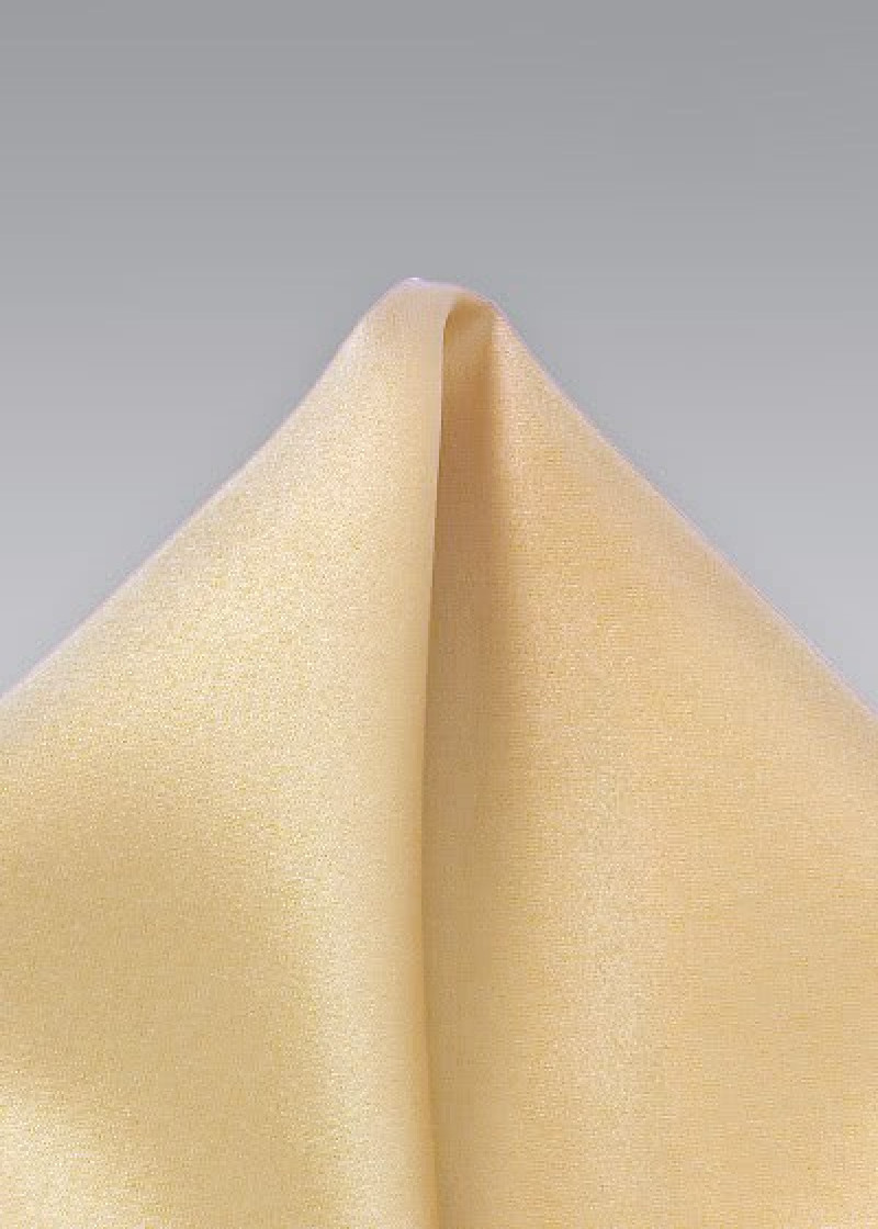 Elegante fazzoletto da taschino da uomo color oro