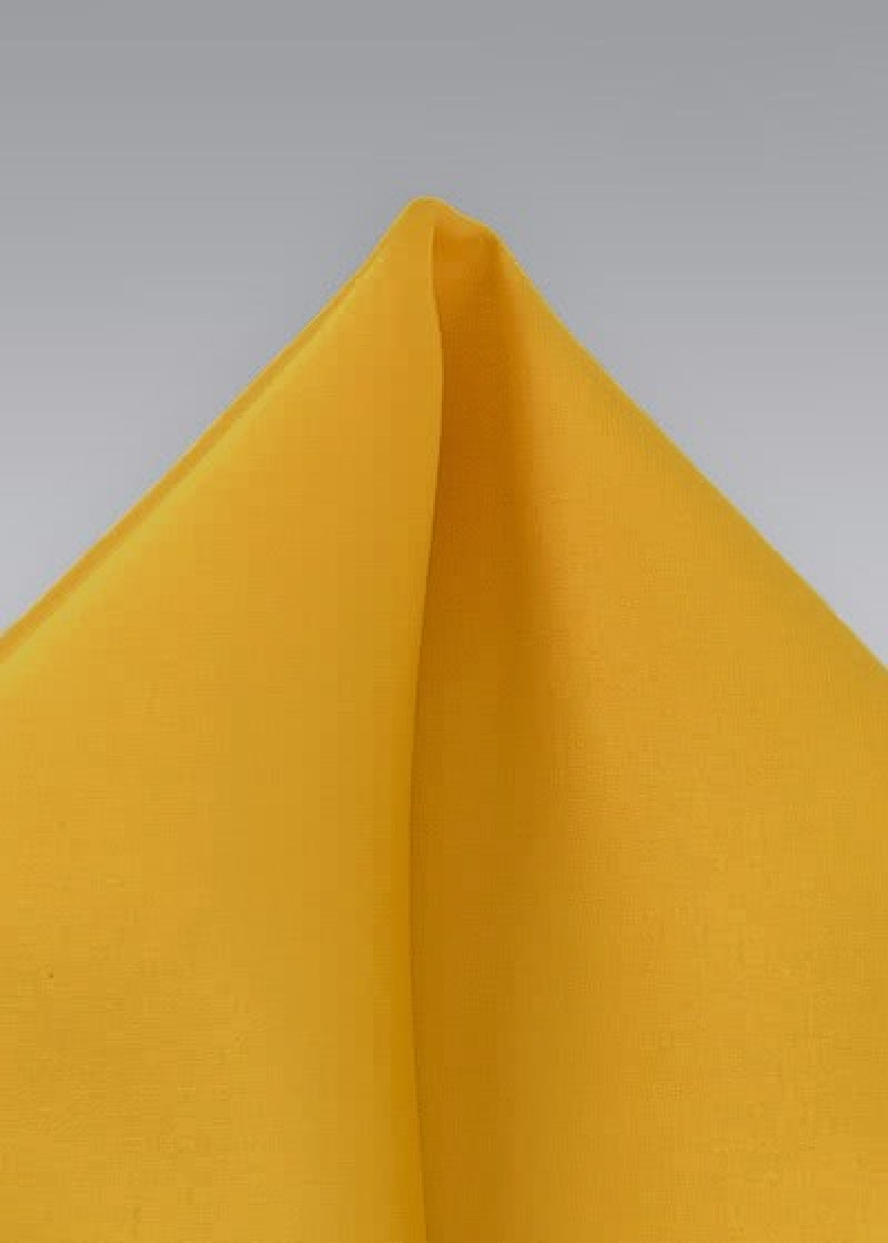 Pochette da taschino in microfibra giallo oro