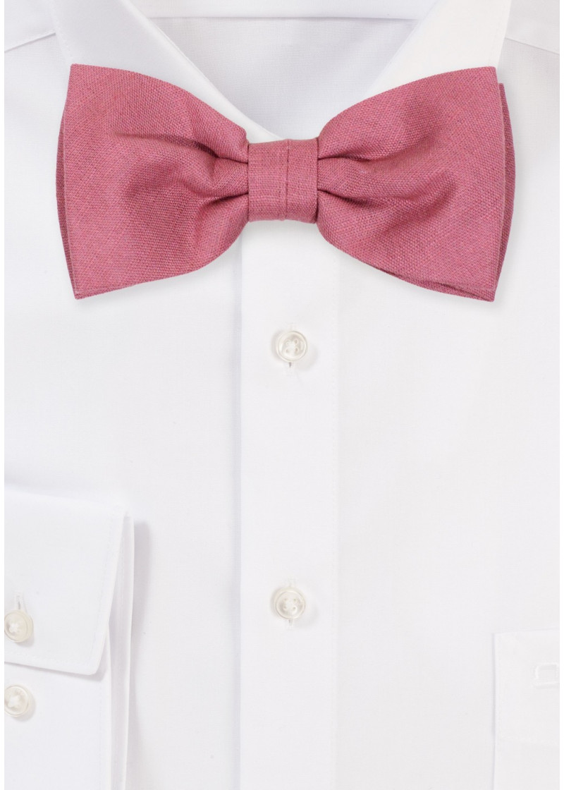Papillon da uomo in 100% lino (rosso violetto