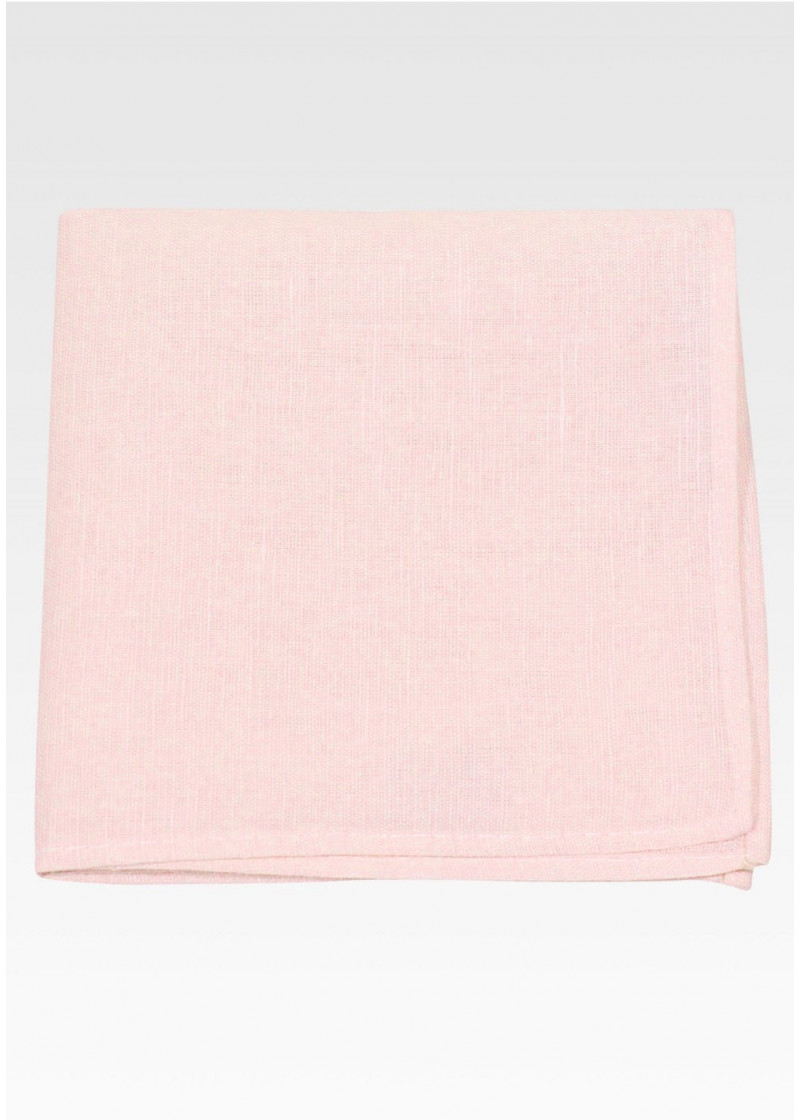 Fazzoletto da taschino in 100% lino (rosa/beige)