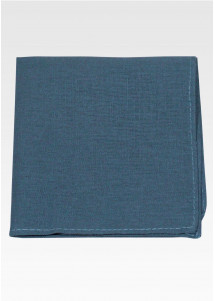 Fazzoletto da taschino in 100% lino (blu)