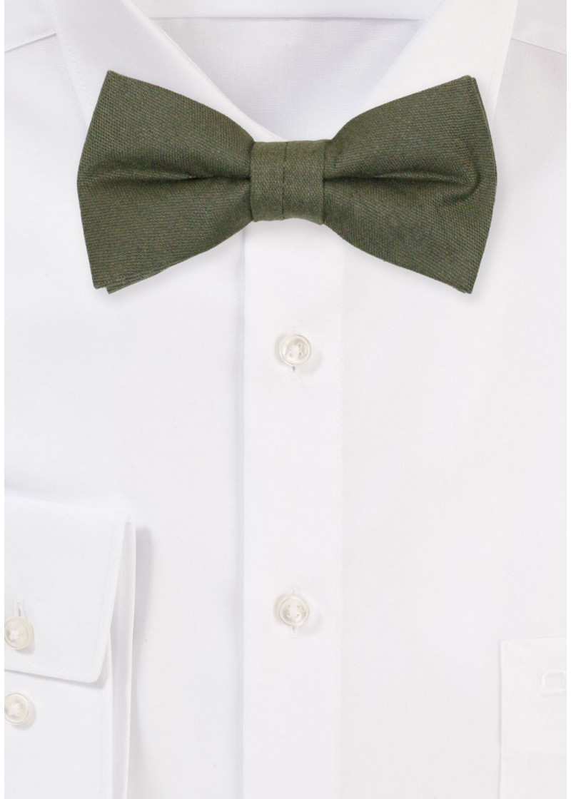 Papillon per bambini in 100% lino (verde scuro)