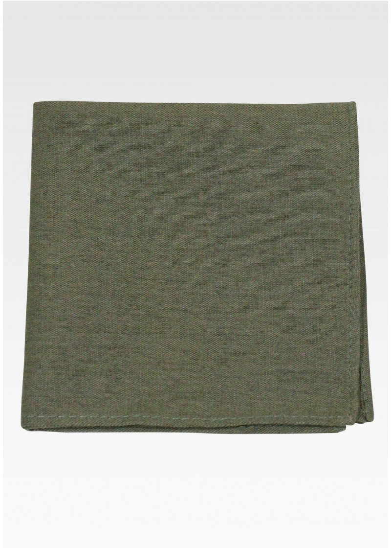 Fazzoletto da taschino in 100% lino (scuro/verde)