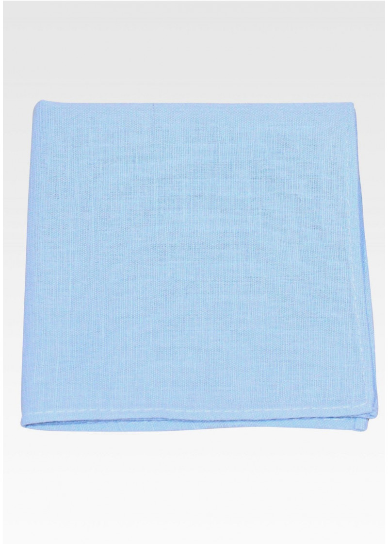 Fazzoletto da taschino in 100% lino (chiaro/blu)