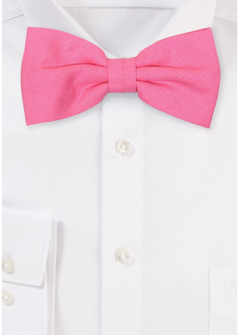 Papillon da uomo in 100% lino (rosa)