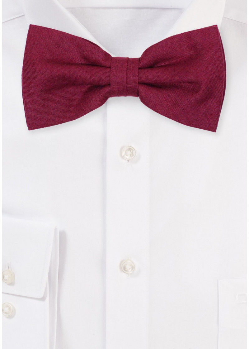 Papillon da uomo in 100% lino (rosso/scuro)