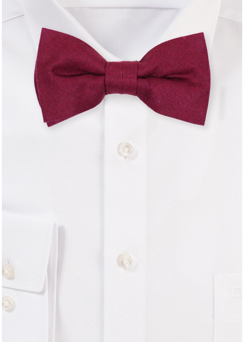 Papillon per bambini in 100% lino (rosso/scuro)