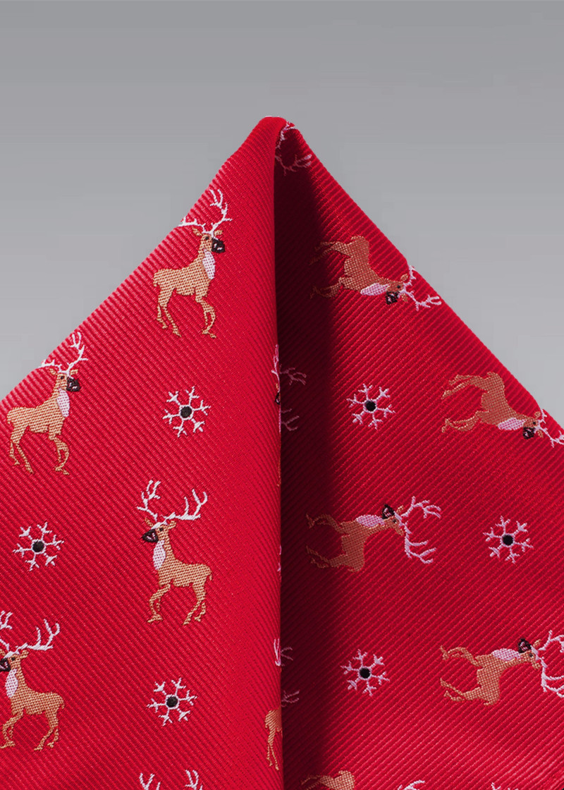 Pochette con motivo invernale in rosso