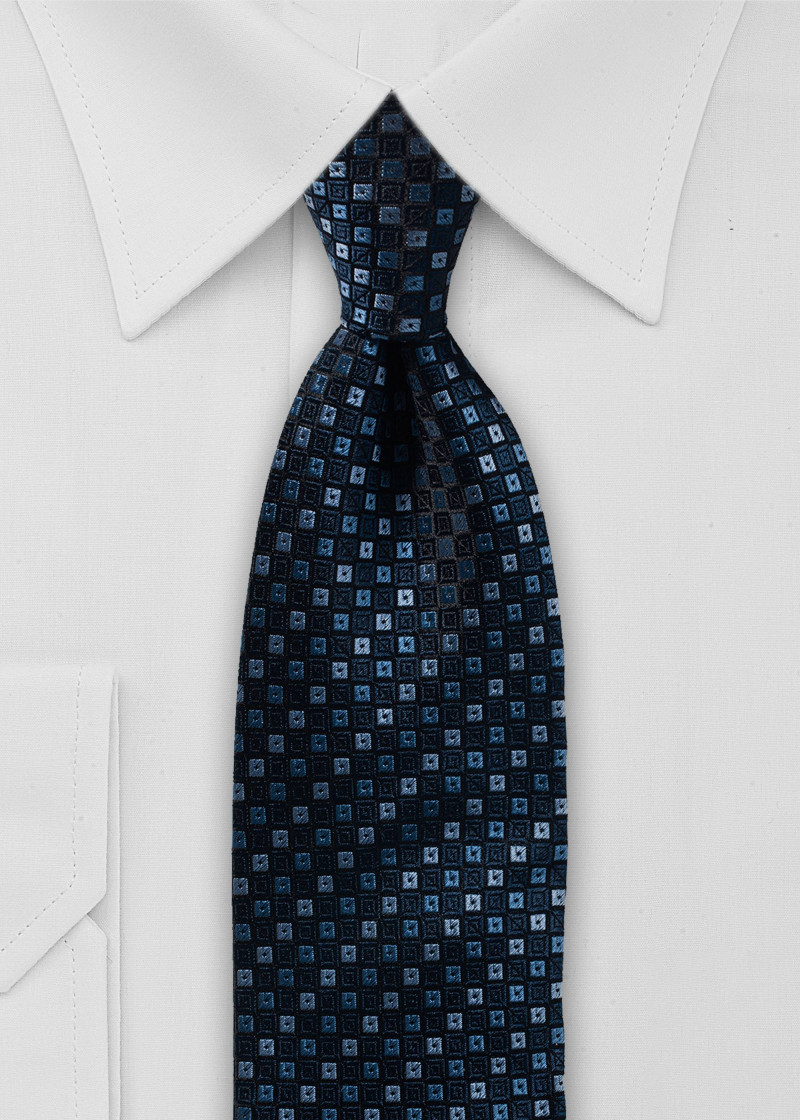 Cravatta Cavalieri - Blu scuro con microfantasia