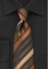XXL-Streifen-Krawatte braun