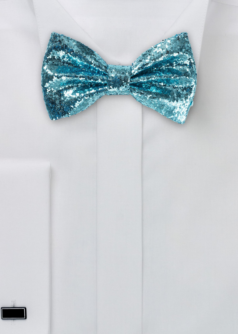 Papillon scintillante blu turchese