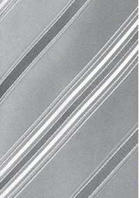 Clip-Krawatte Streifen silber weiß