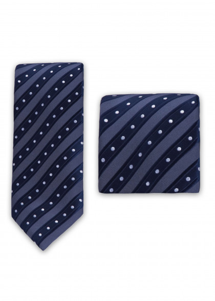 Set di cravatte aus dem gleichen Stoff und Farbe