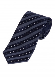 Uomo Cravatta a righe a pois blu notte