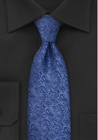 XXL cravatta paisleys blu