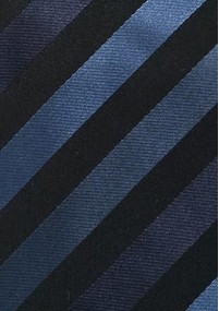 Clip-Krawatte junges Streifenmuster navyblau navyblau