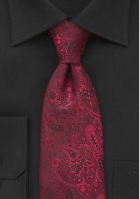 Cravatta XXL floreale rosso