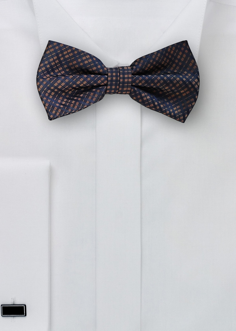 Linea di papillon check marrone cioccolato