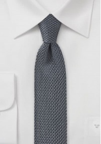 Cravatta seta maglia antracite