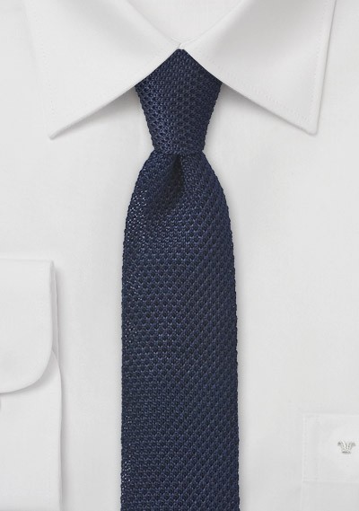 Cravatta seta blu notte
