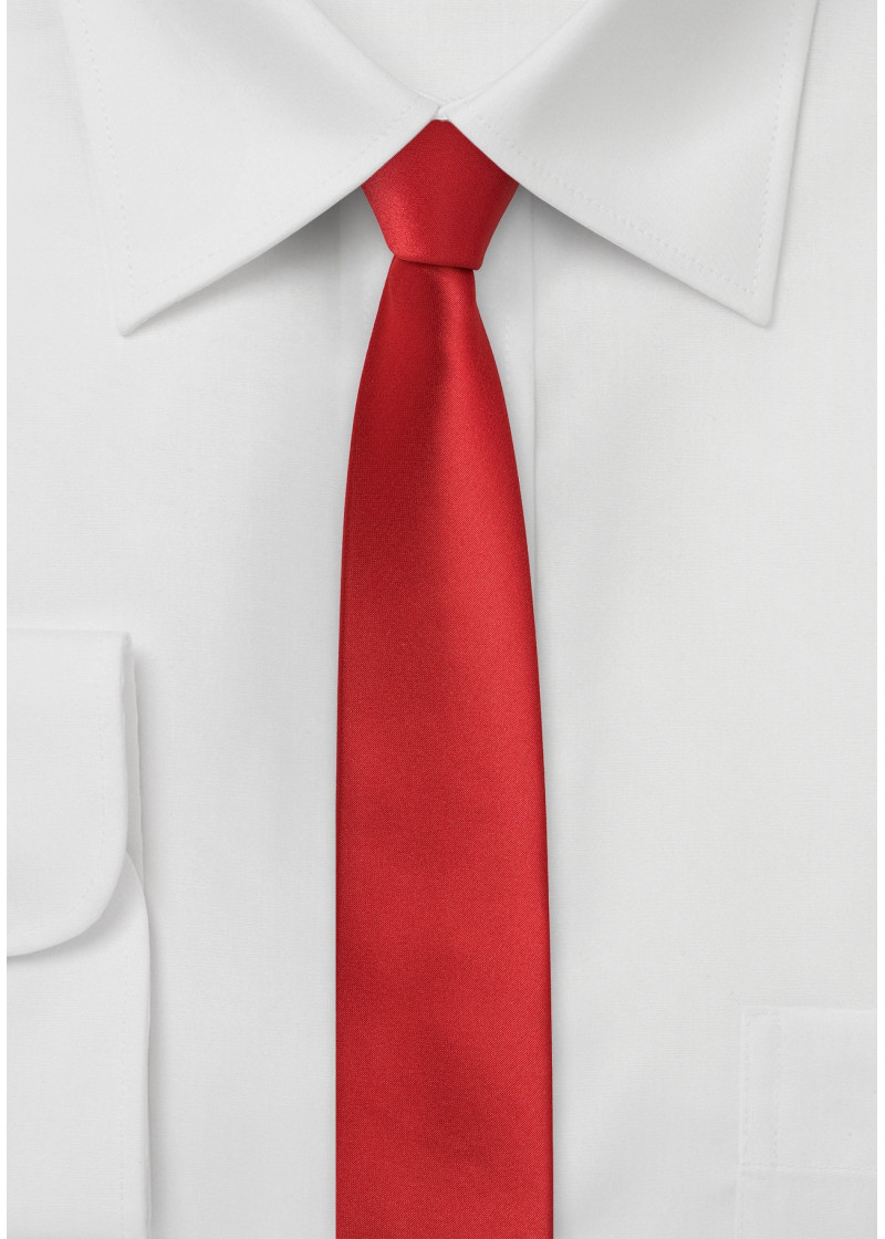 Cravatta business extra slim rossa