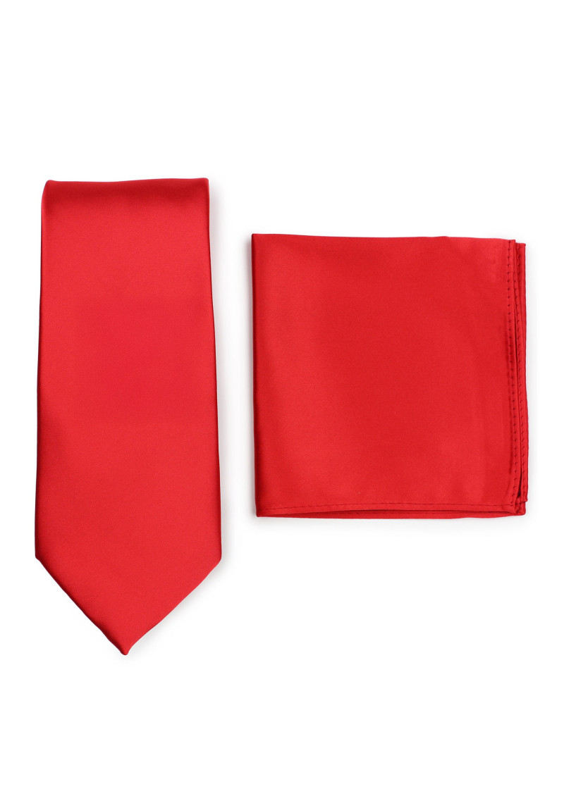 Set di cravatte e sciarpe decorative - Rosso