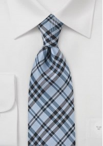 Cravatta quadri scozzese azzurro