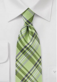 Cravatta verde quadri