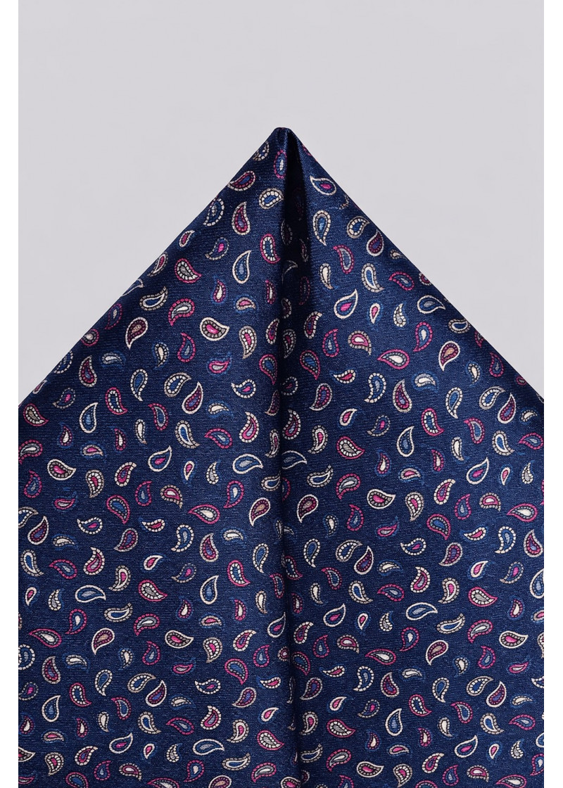 Sciarpa decorativa con motivo paisley, marina