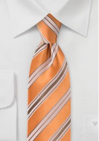 Cravatta arancio rame righe