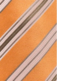 Krawatte mediterrane Streifen kupfer-orange