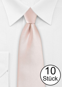 Cravatta moda a tinta unita rosa blush -...