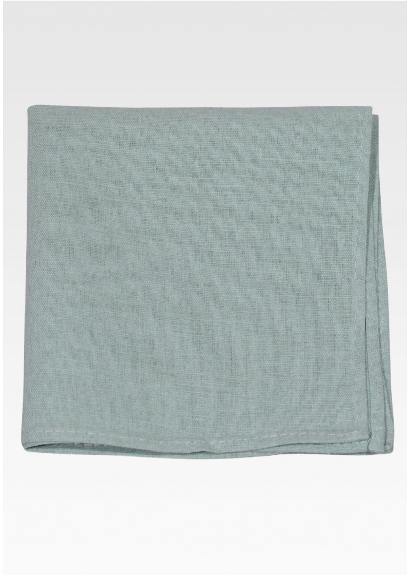 Fazzoletto da taschino in 100% lino (grigio/verde)